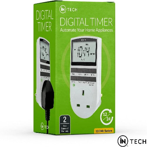 24-Hour Digital Electronic Timer Plug - iN Tech