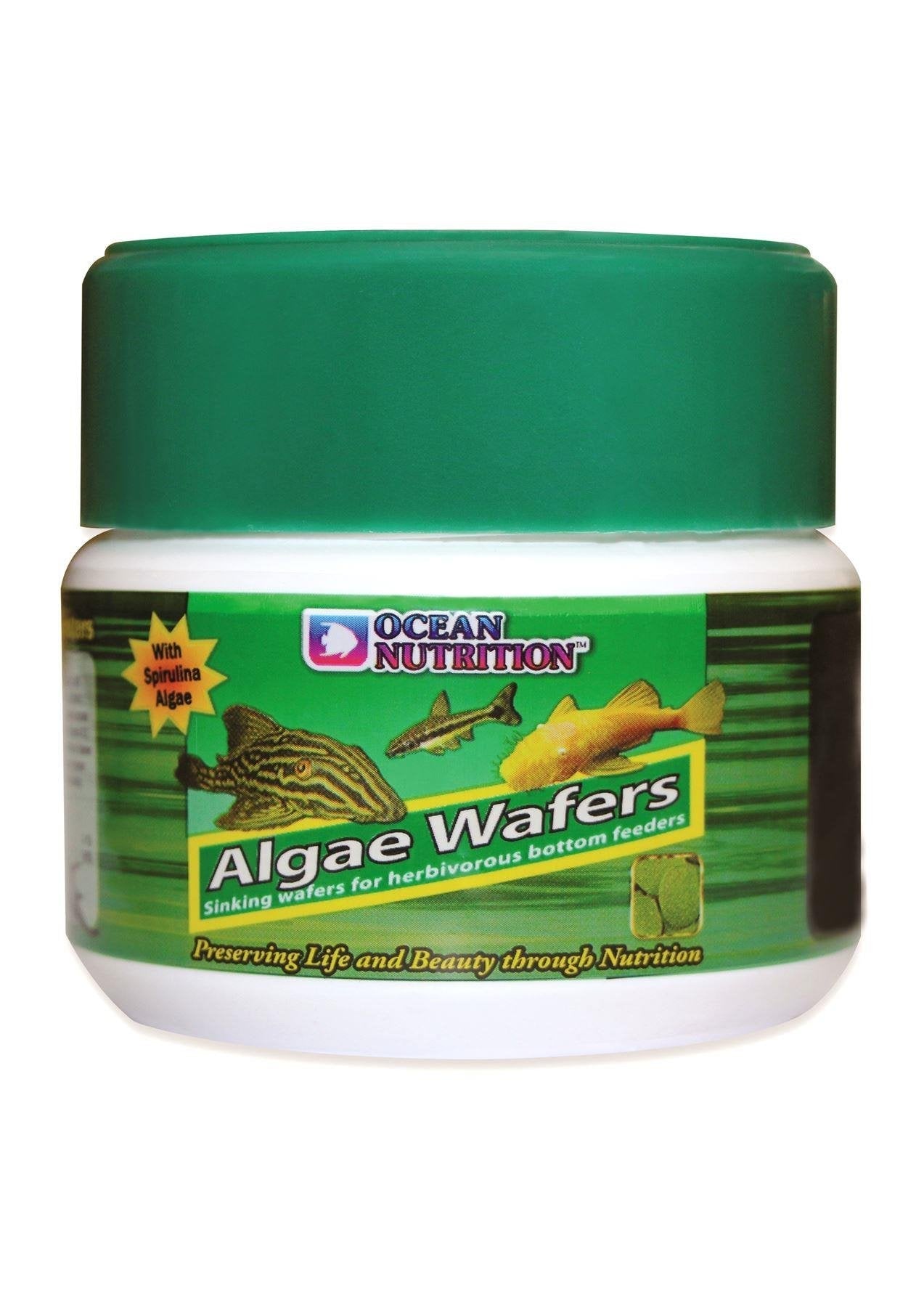 Ocean Nutrition Algae Wafers Sinking Wafers Bottom Feeders 75g TUB (1009705)