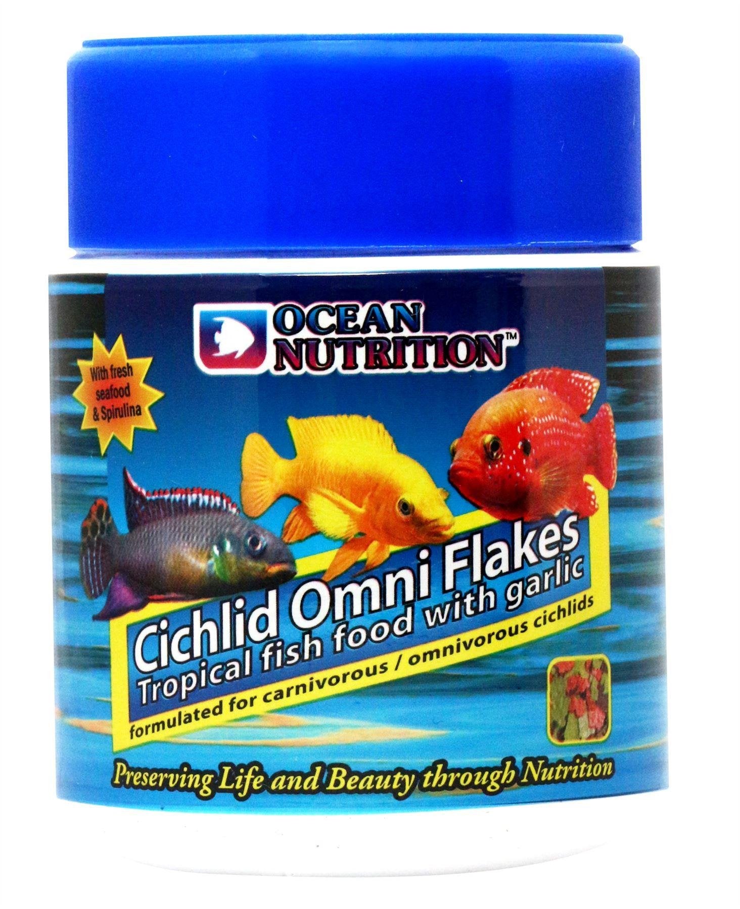 Ocean Nutrition Cichlid Omni Flake Freshwater Fish 71g (1025650) - Aqua Group