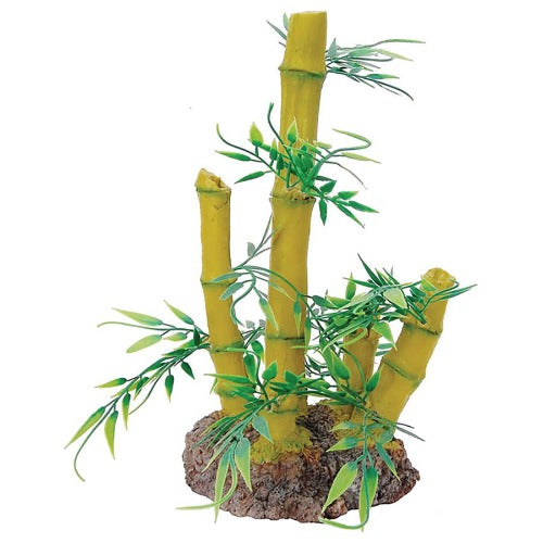 Bamboo Plant & Rock Base 12.5×9.5x23cm
