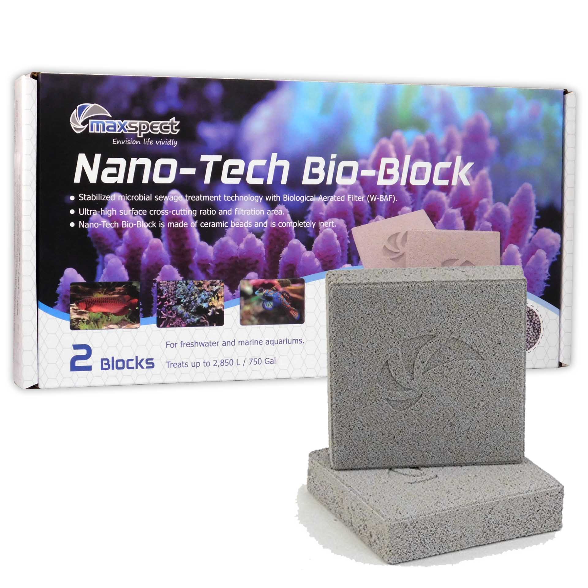 Maxspect Nano Tech Bio Blocks (2 Per Box)