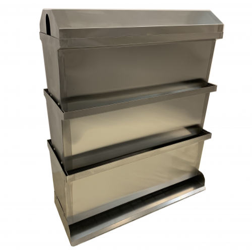 3 Tier 1mtr Stainless Shower with lid & Tray