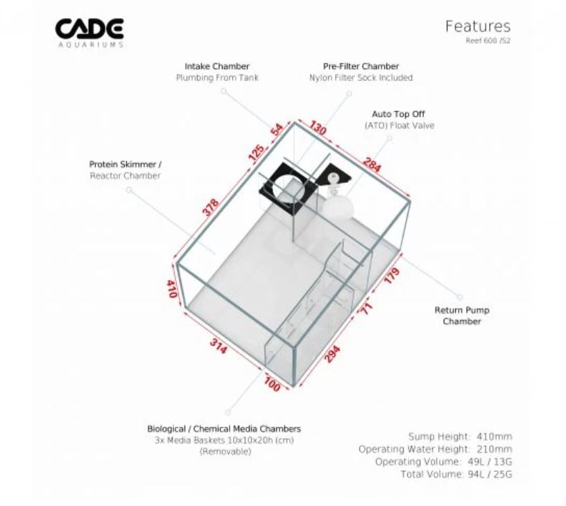 CADE Classic Reef S2-600