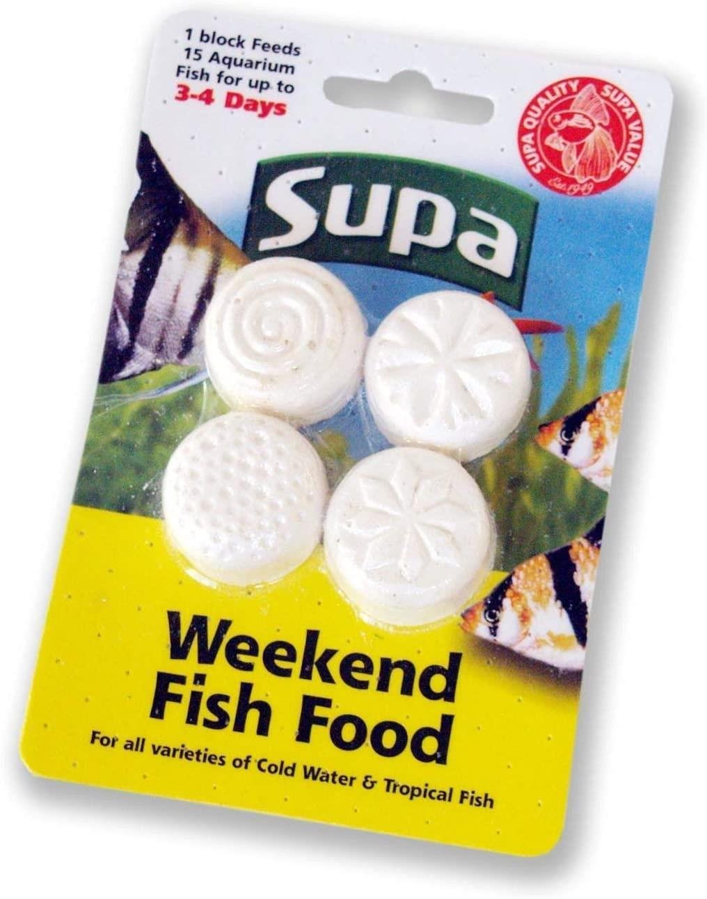 Supa Aquatic Supplies Weekend Fish Food 4 x 6g