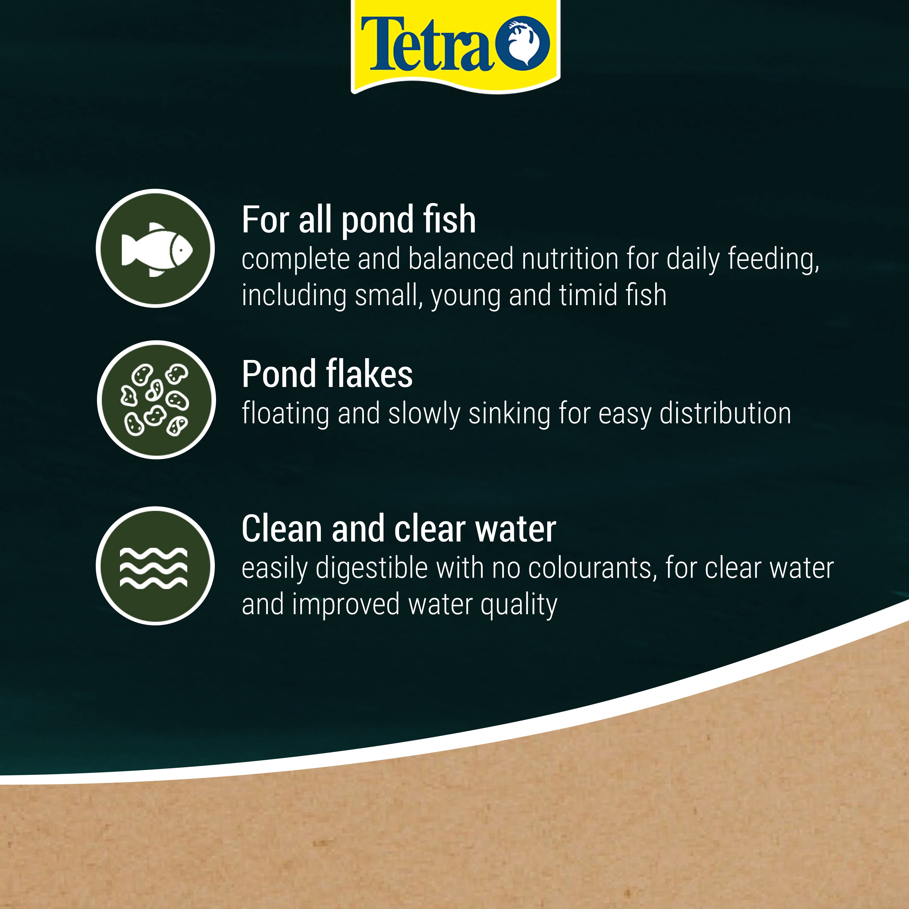 Tetra Pond Flake Food For All Small Pond Fish (500ML, 1L) - Aqua Group