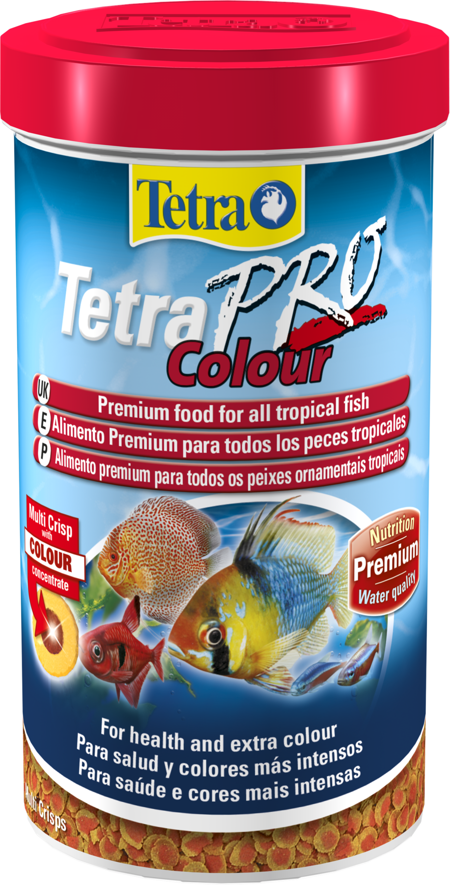 TetraPro Colour - Multi-Crisps Fish Food For Tropical Fish 250ml/55g