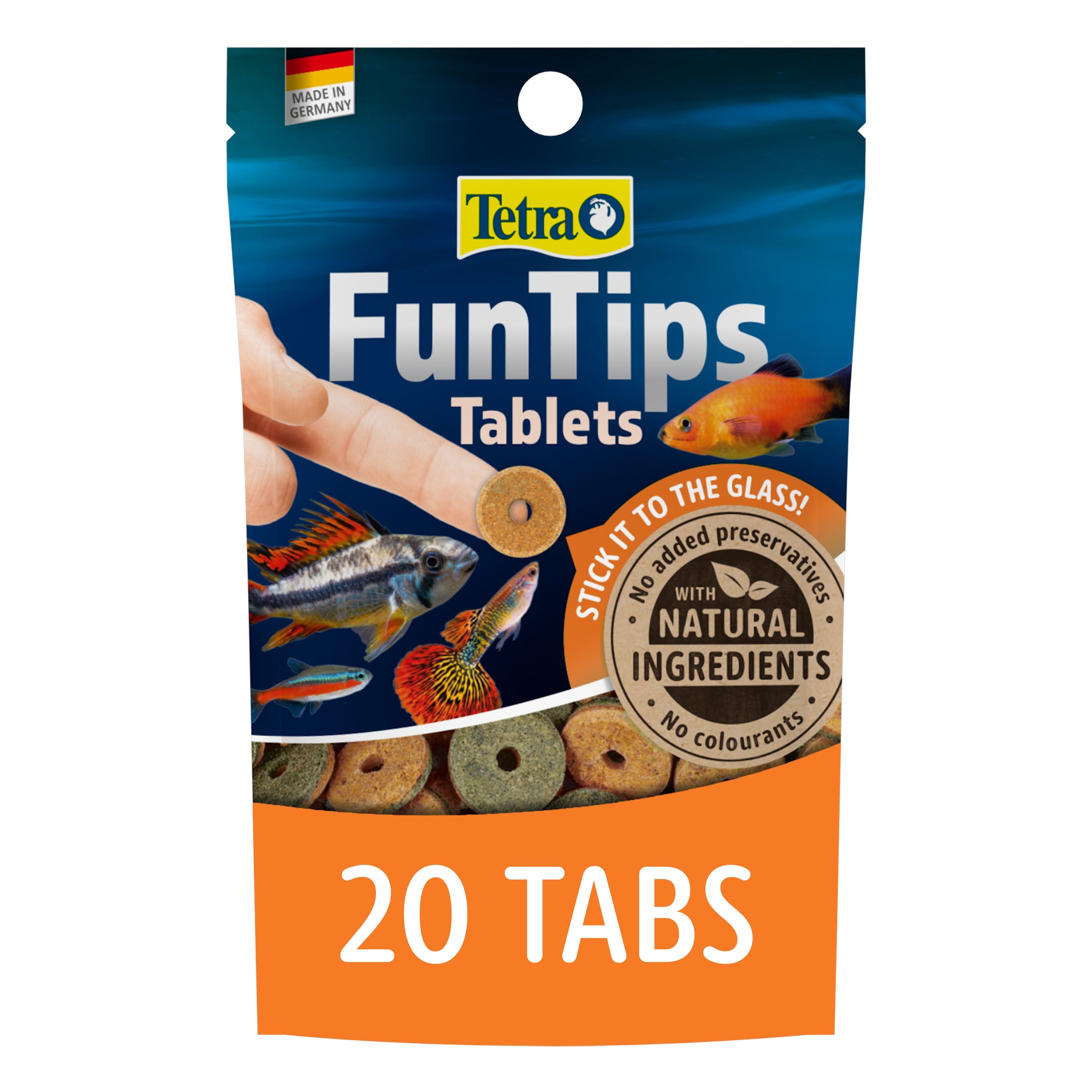 Tetra Fun Tips Tablets 20 Tablets  - Stick on Glass