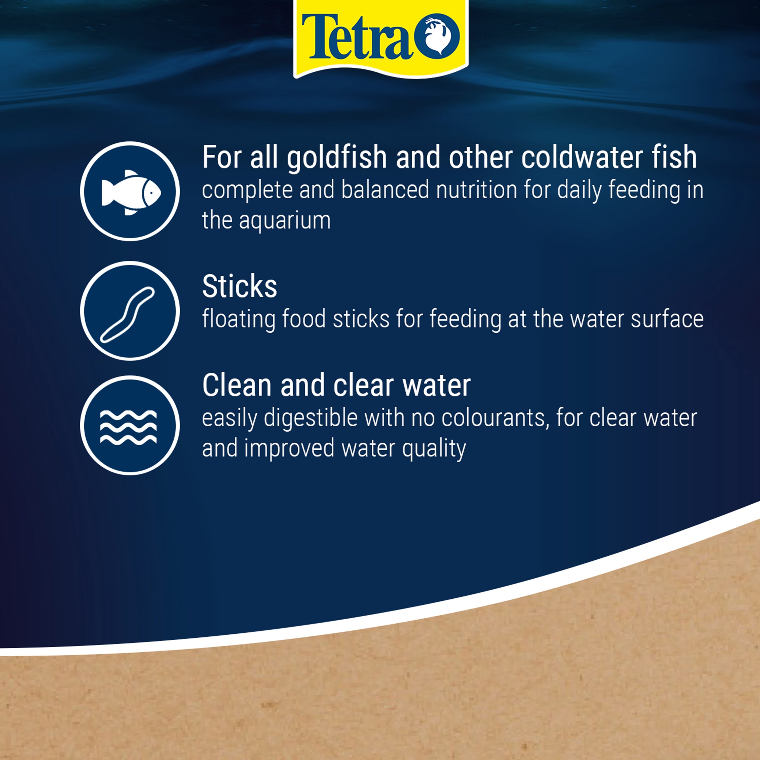 Tetra Goldfish Floating Foodsticks for Coldwater Aquaria 34g