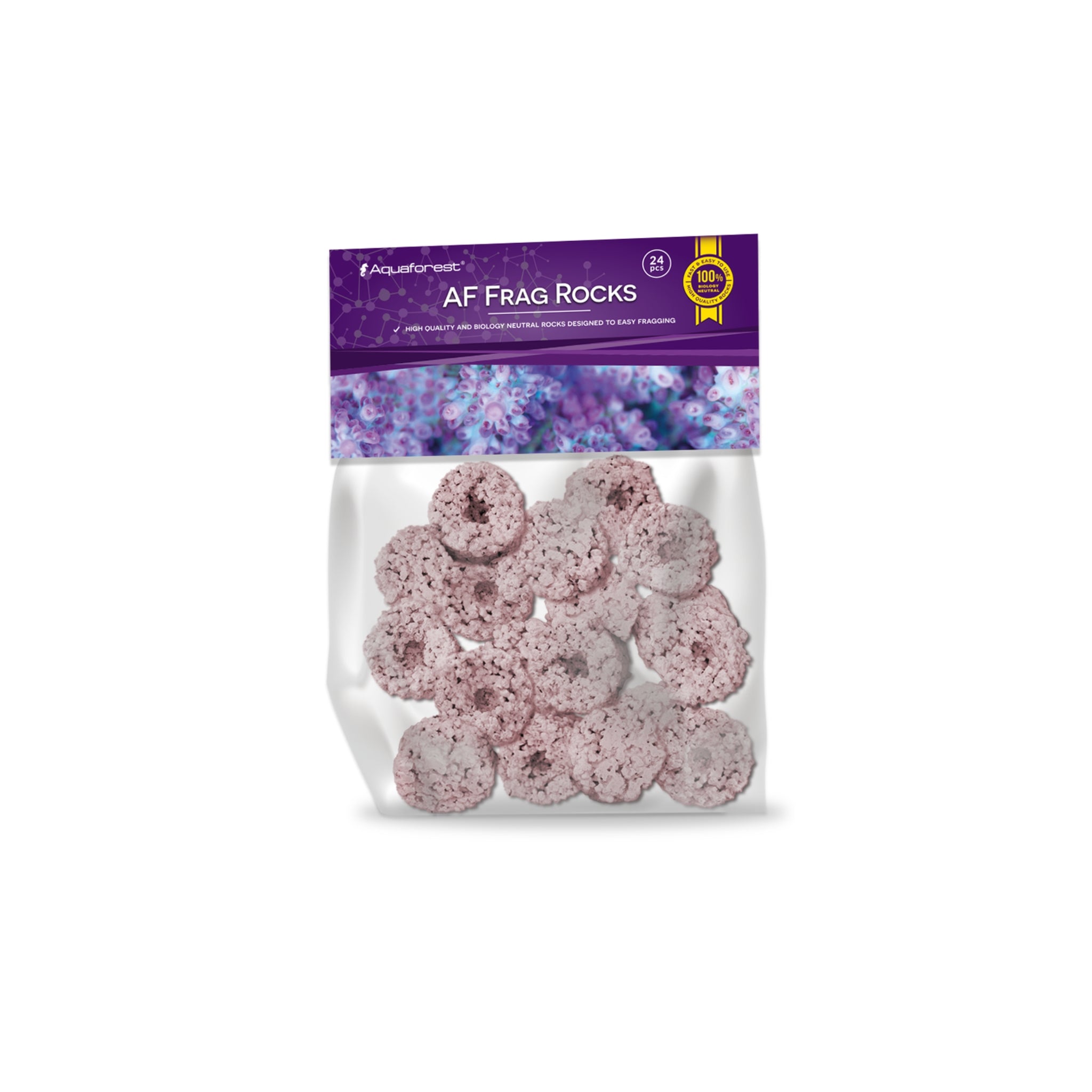 Aquaforest AF Frag Rocks Purple 24pcs
