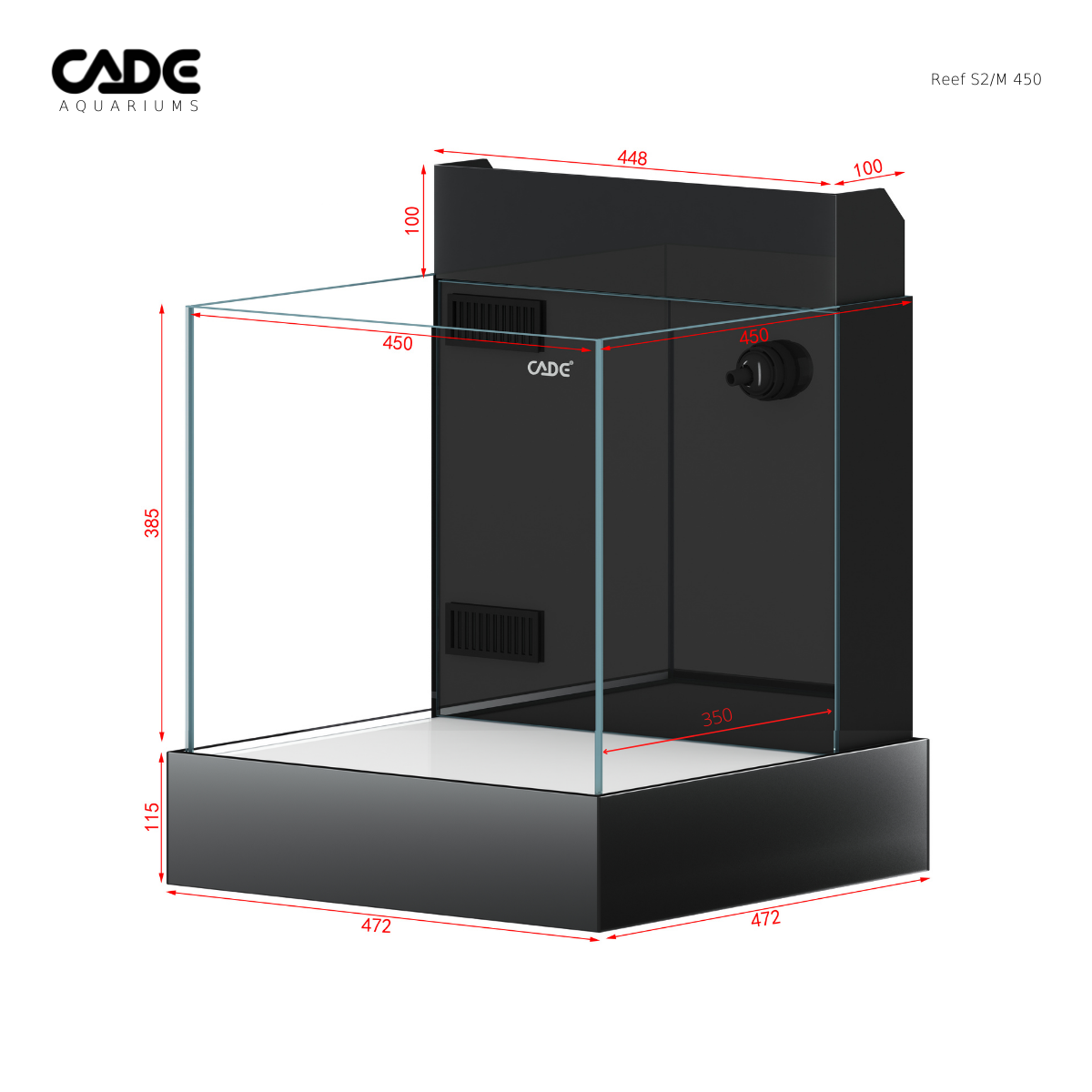 CADE 450 Desktop Mini S2/M Black Base