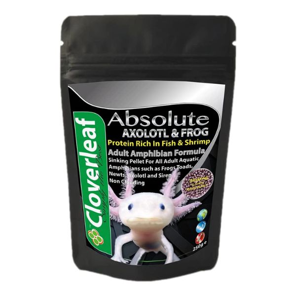 Cloverleaf Baby Axolotl & Frog Diet Sinking Pellet 49% 4.5mm-250g