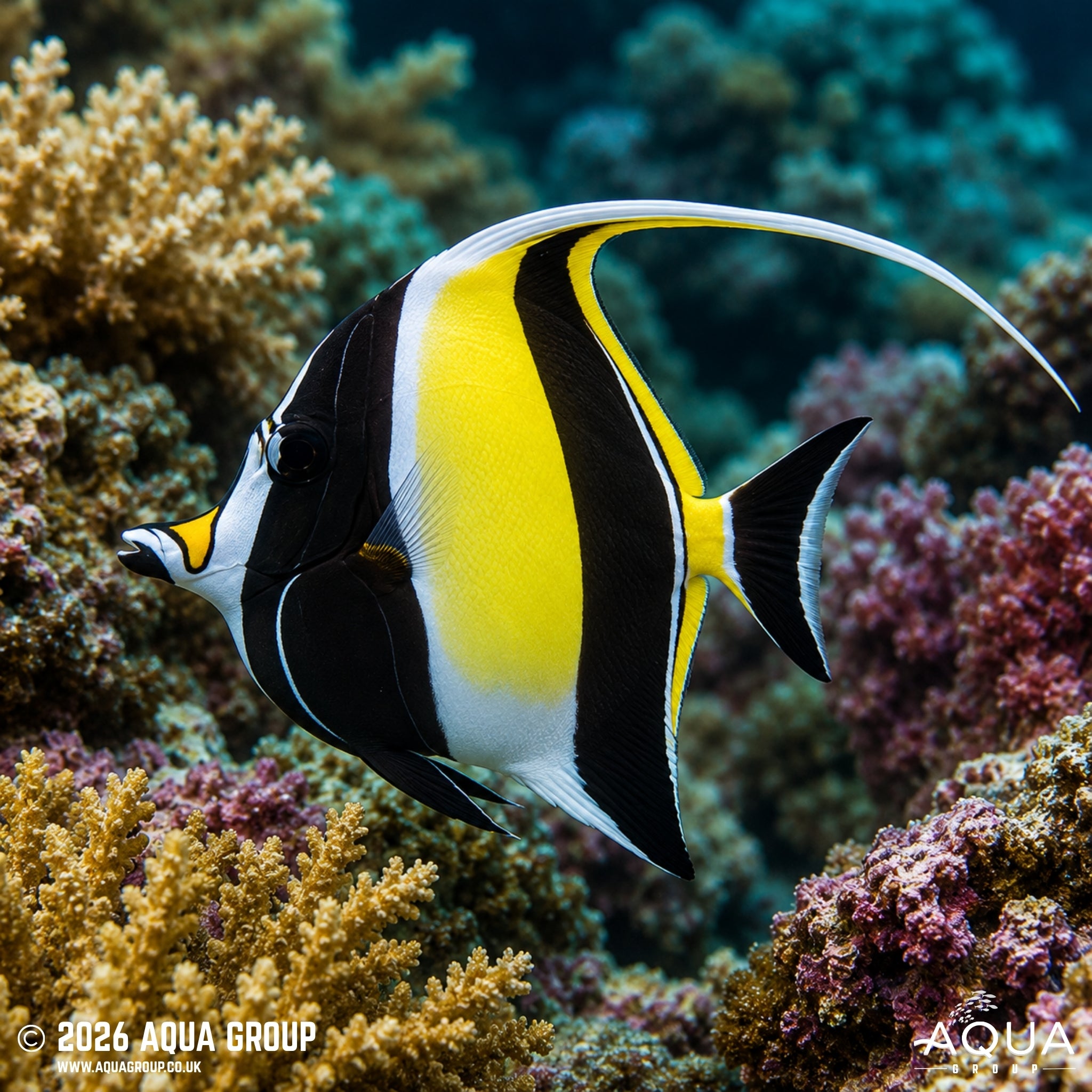 Hawaiian Moorish Idol - Zanclus cornutus - Aqua Group
