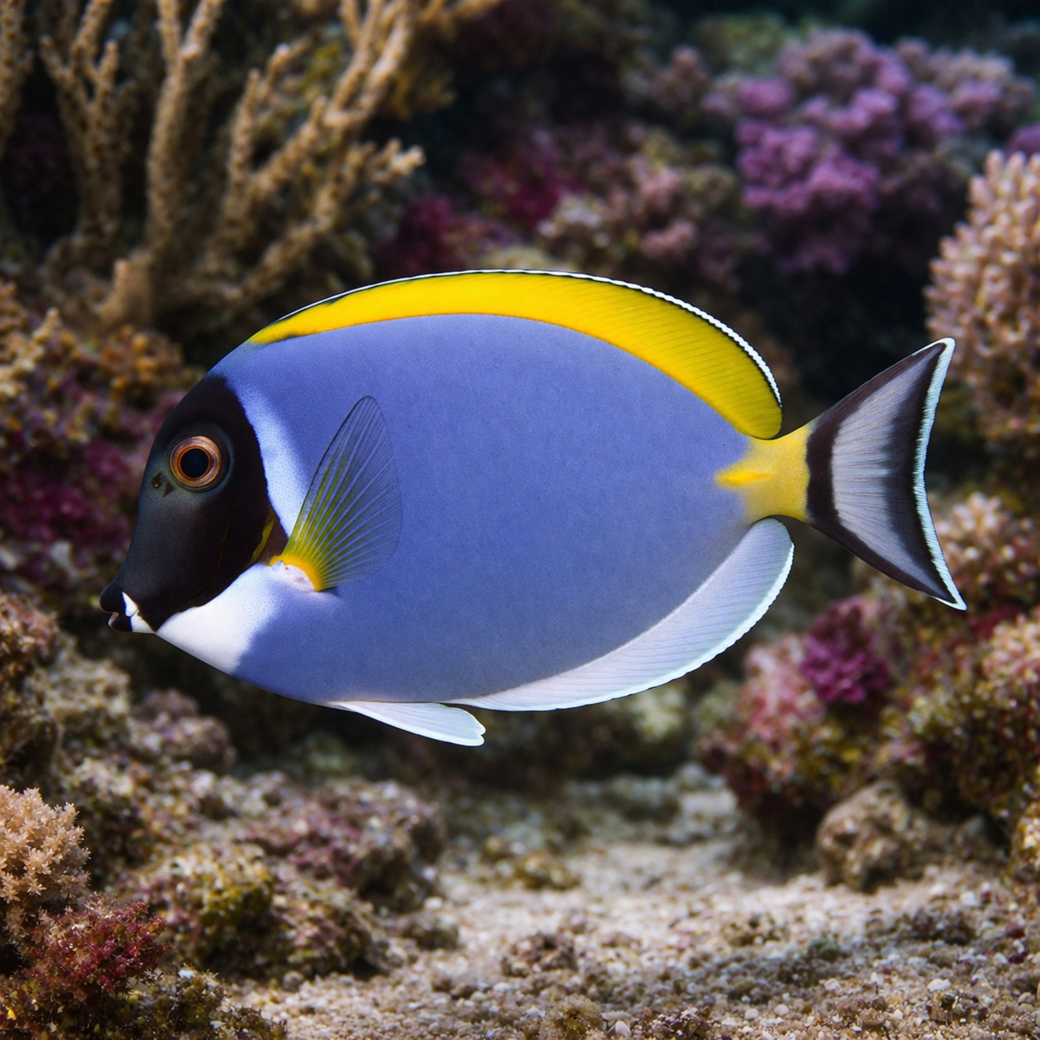Powder Blue Tang - Acanthurus leucosternon