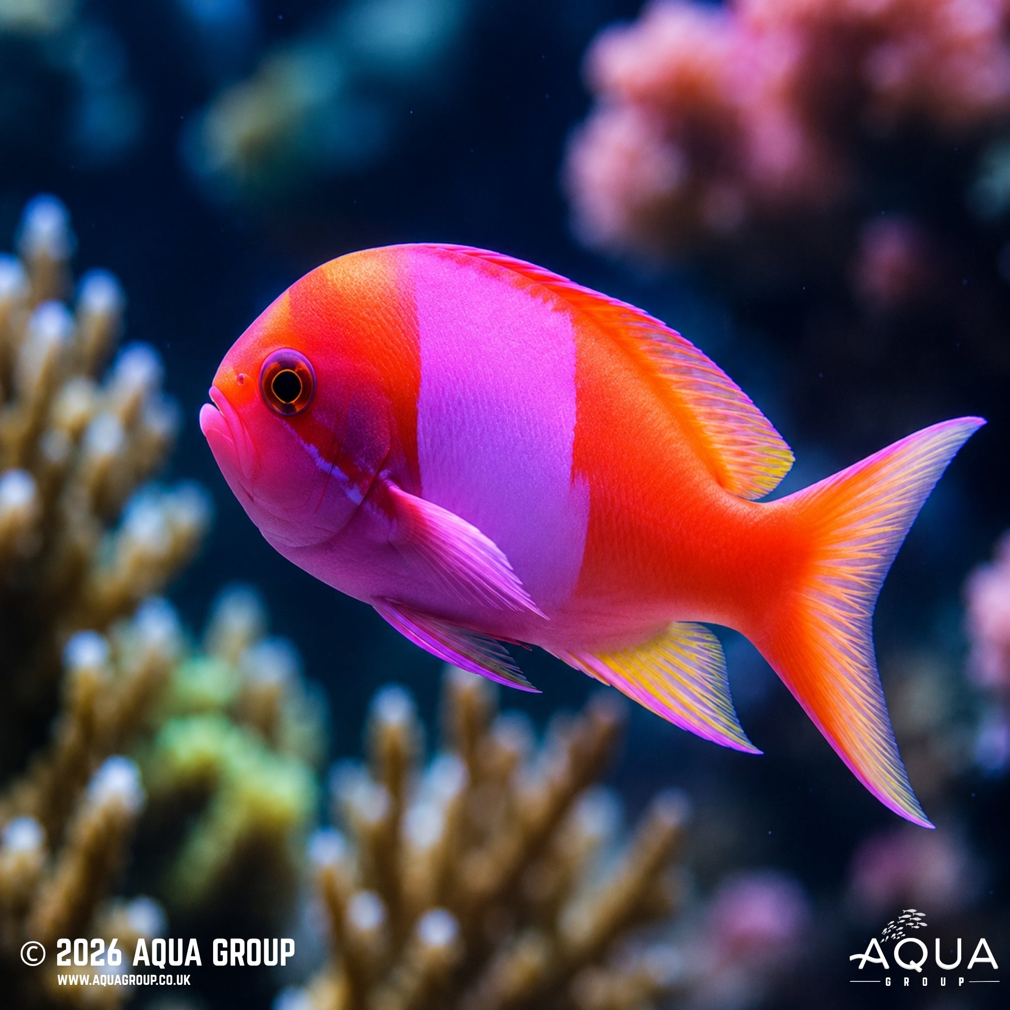 Square Anthias - Pseudanthias pleurotaenia - Aqua Group