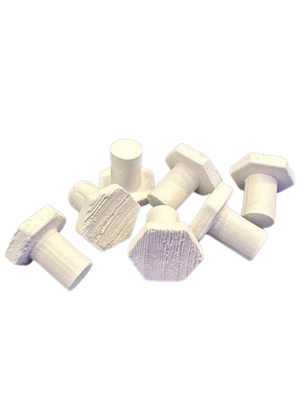 Hexagon Frag Plugs 20mm - White