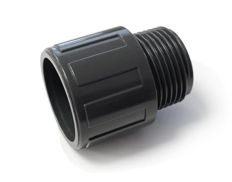 Straight Connector 1" Threaded Male to Plain Female